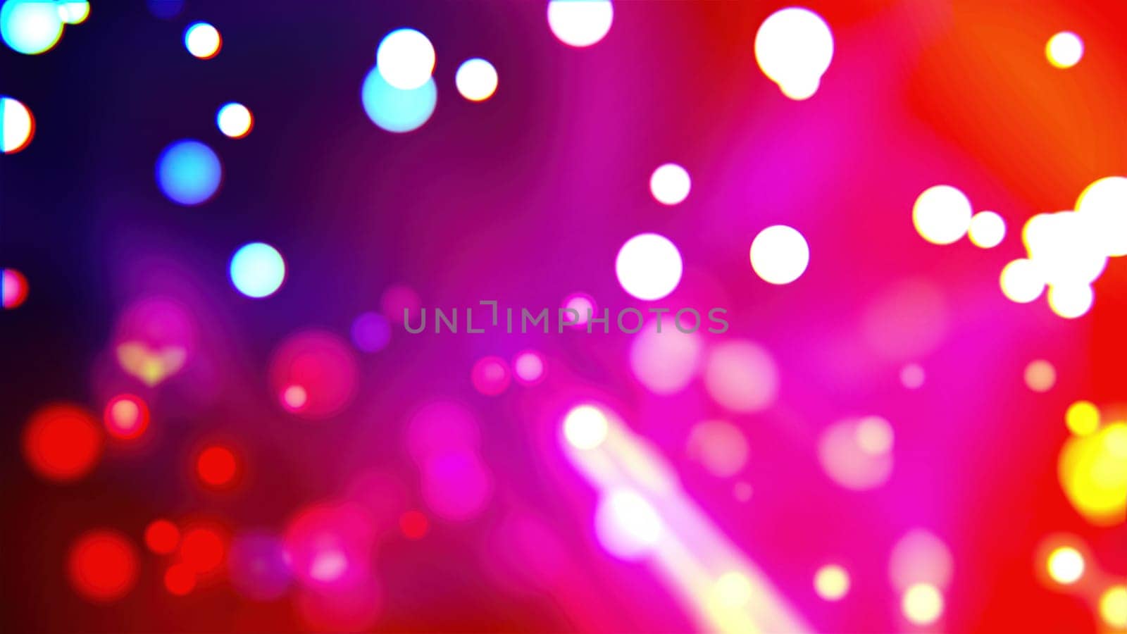 Bokeh particles with gradient background. Computer generated 3d render