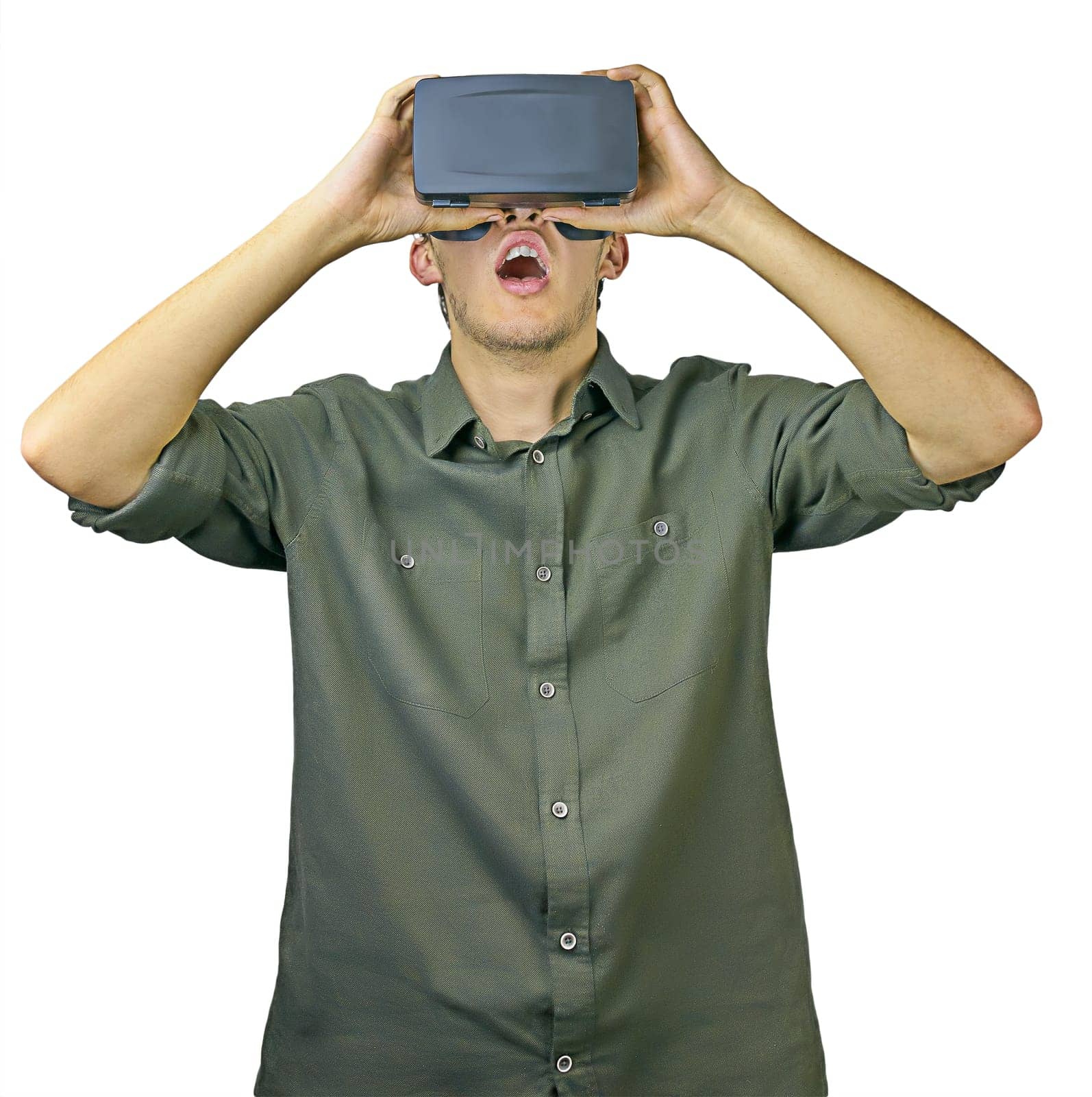 Man uses VR by savconstantine