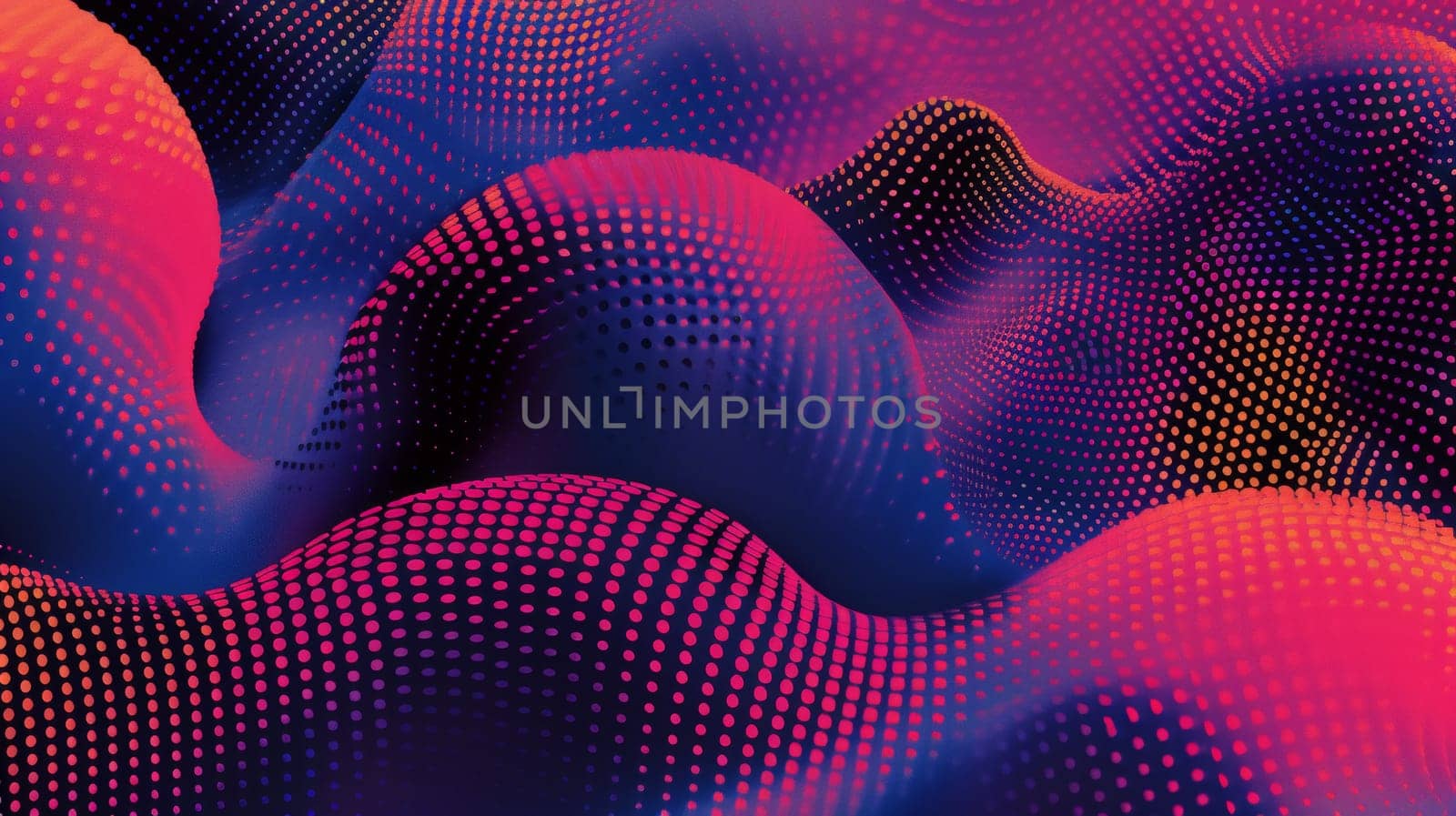 A colorful abstract background with waves and dots