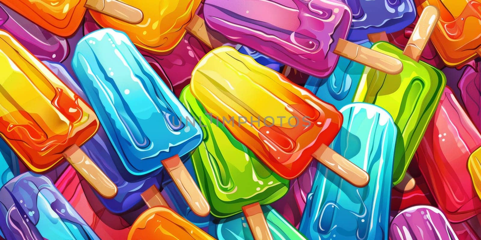 Colorful ice, fruity lolly as background or texture, a food concept