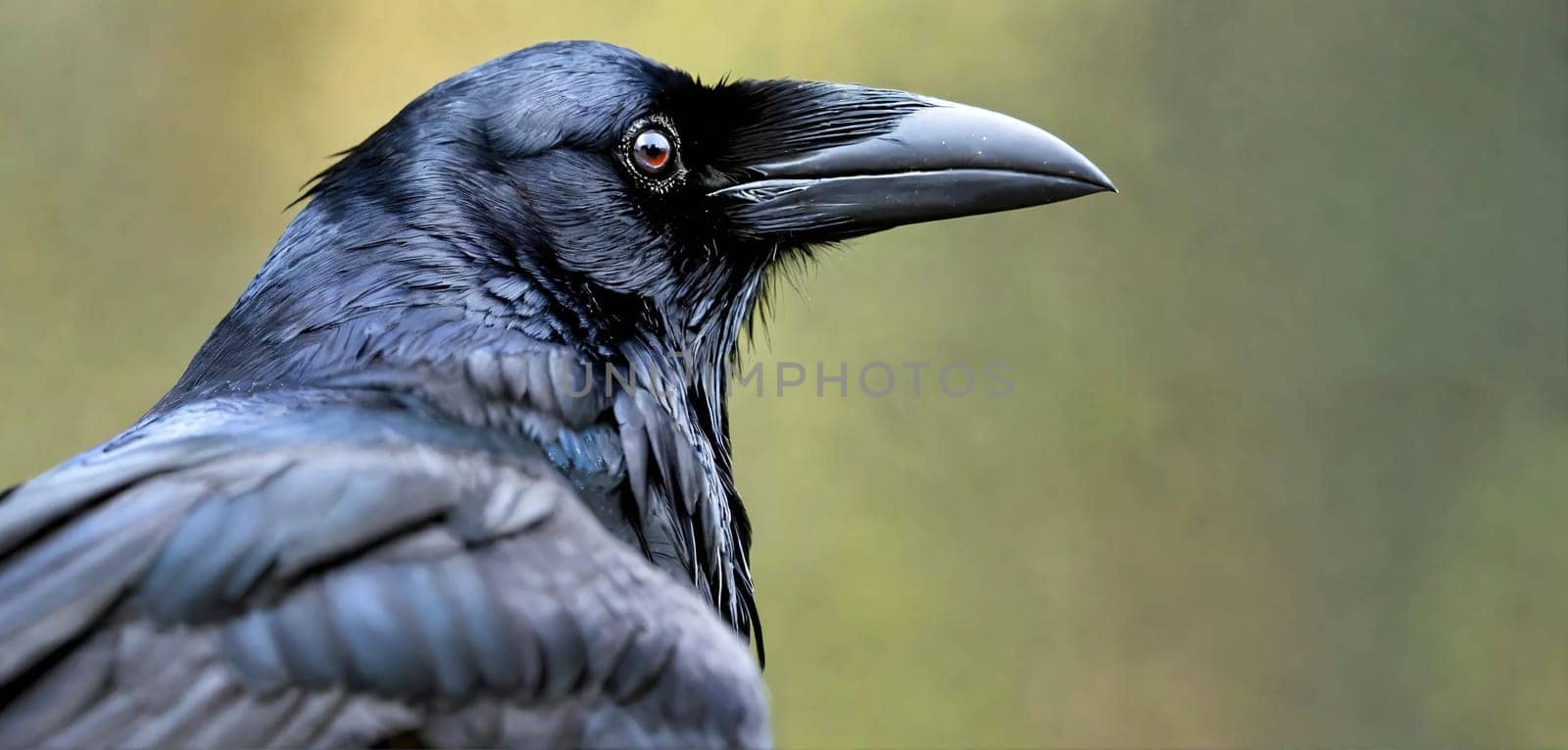 Black Raven. Generative AI. High quality photo