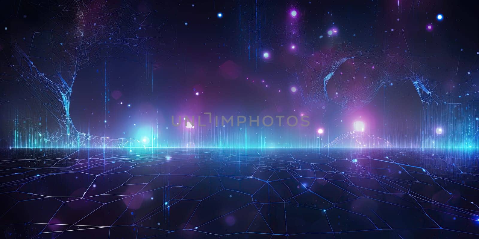 Abstract Background Illustrating Future Internet And Telecommunication World by GekaSkr