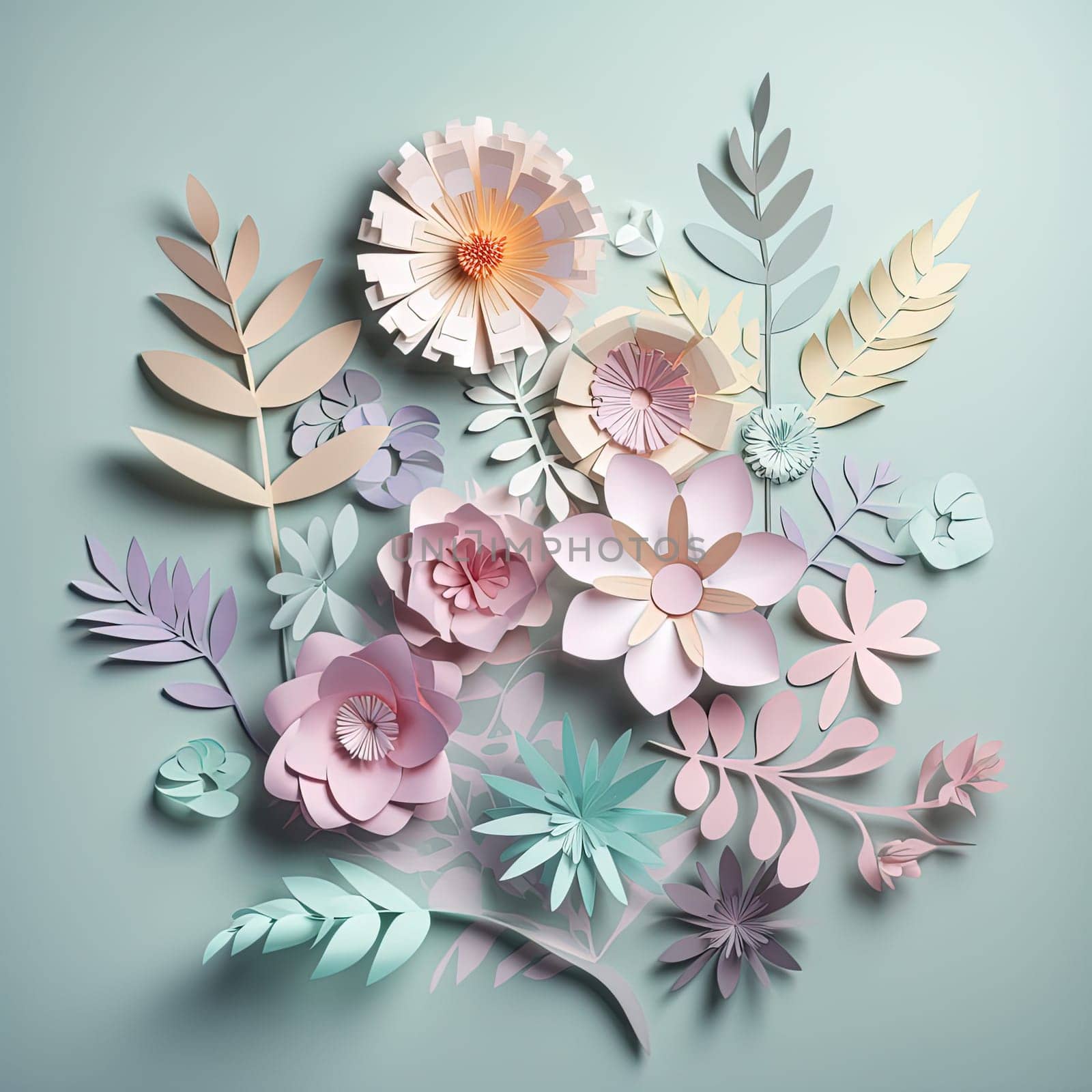 Pastel Colors Brighten Quilling Illustration On Pape by GekaSkr