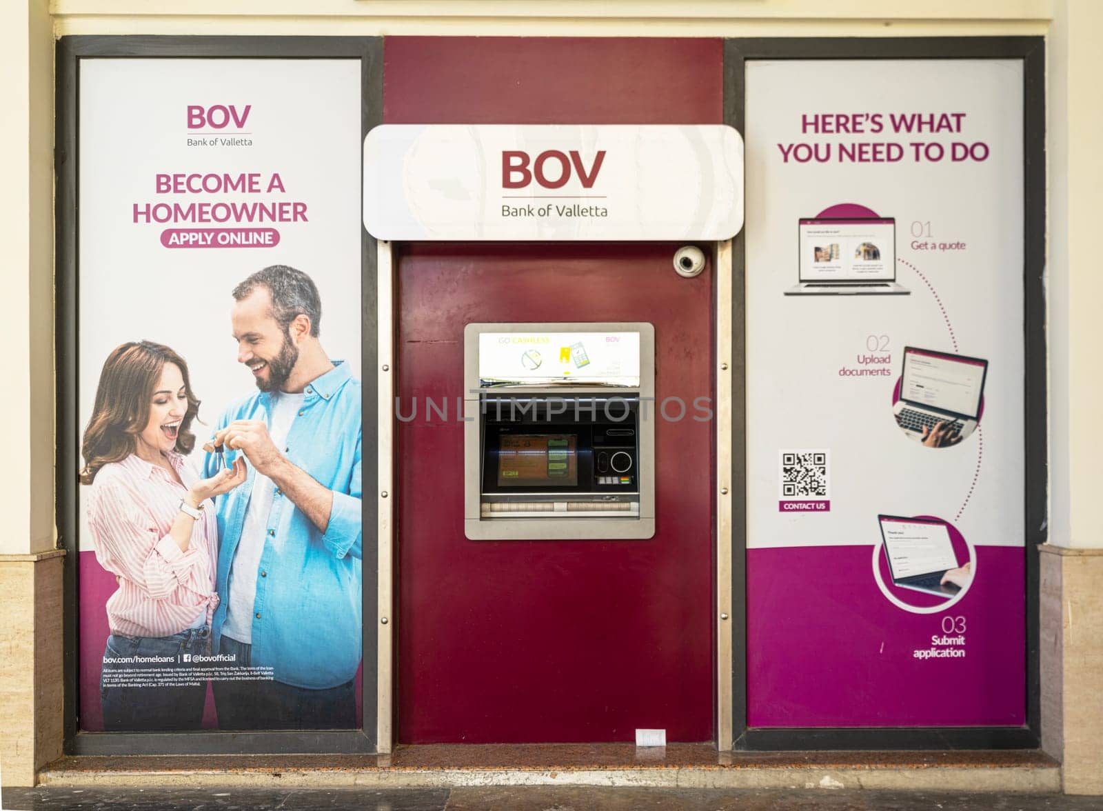 Bank of Valletta ATM machine in Valletta, Malta by sergiodv