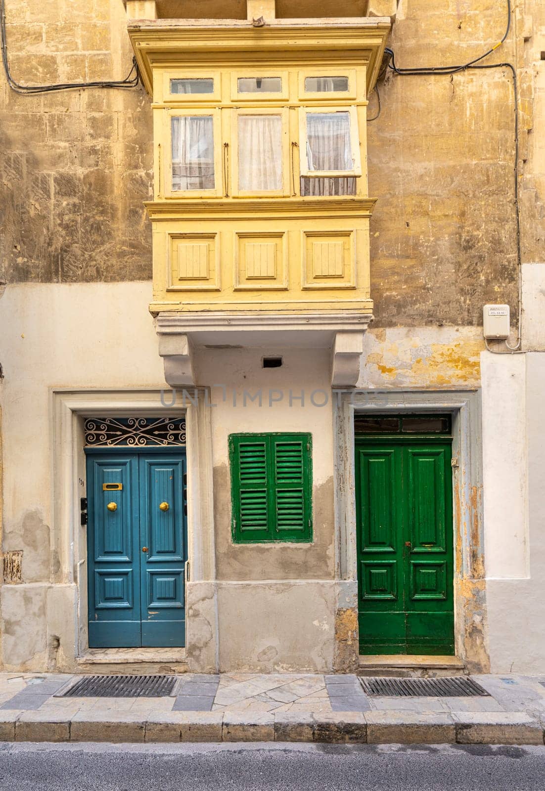 typical entrance doors of houses in by sergiodv