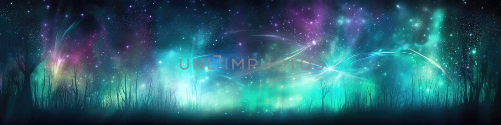 Neon Glowing As Abstract Panoramic Background by GekaSkr