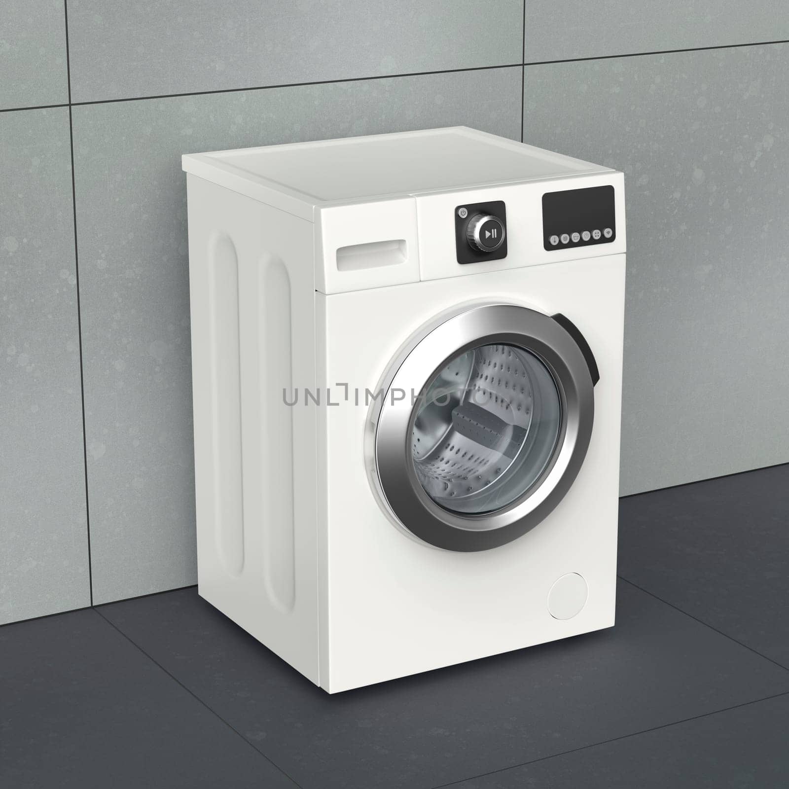 Washing machine in bathroom
 by magraphics