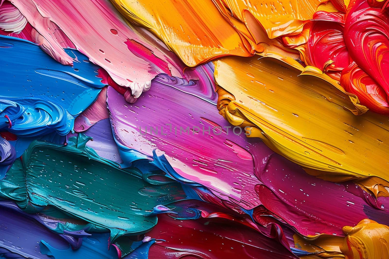 Vibrant Abstract Colorful Paint Swirls and Textures, Artistic Fluid Acrylic Background
