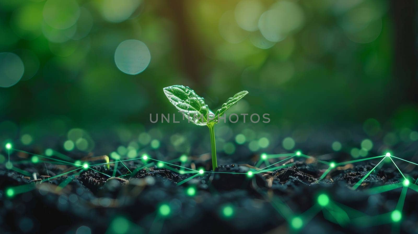 Green sprout growing from seed on nature background. Earth day concept. by ailike