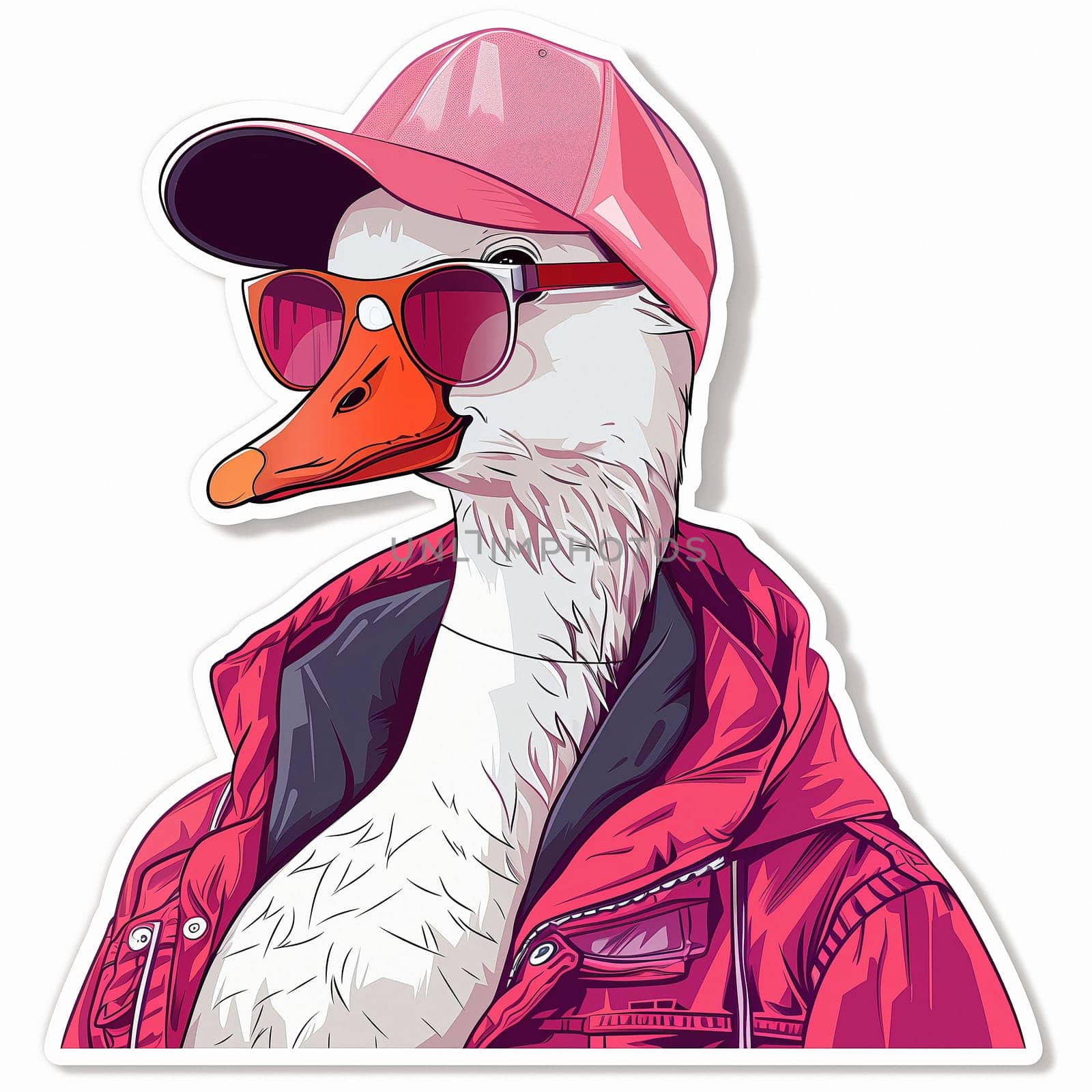 Sticker with a cool goose in glasses by NeuroSky