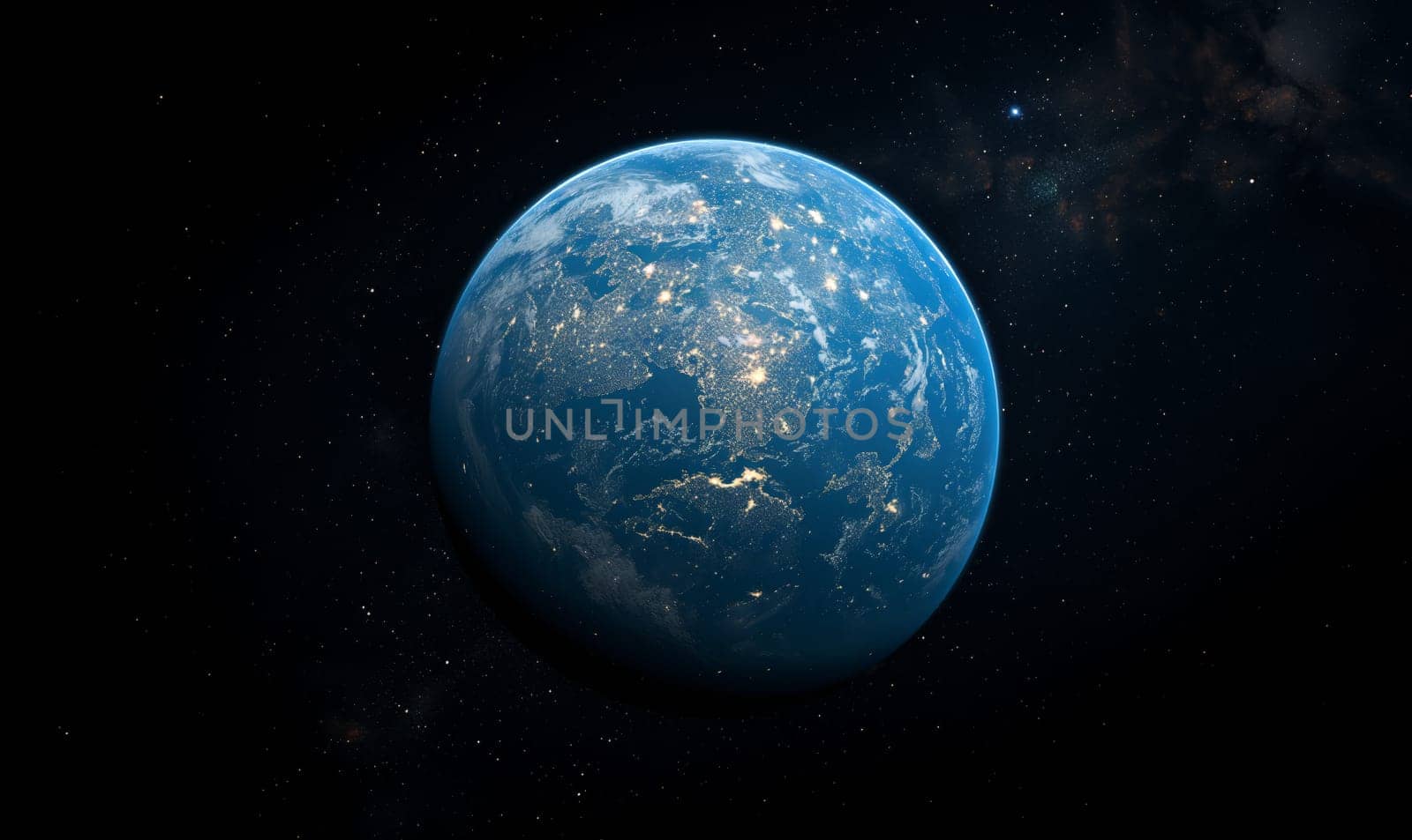 Abstract globe on a dark background. Selective soft focus.