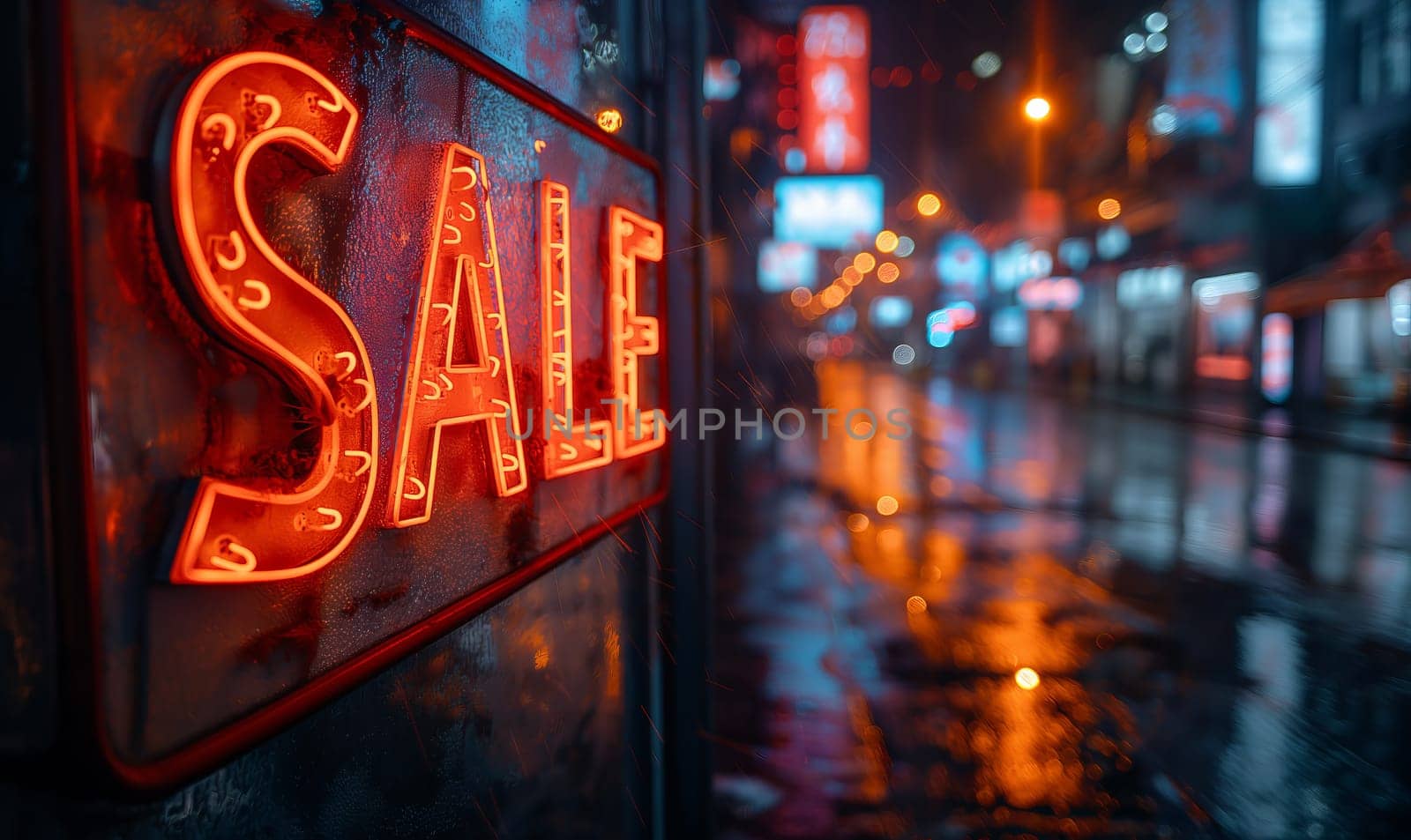 Discount sign, SALE on an abstract background. Selective soft focus.