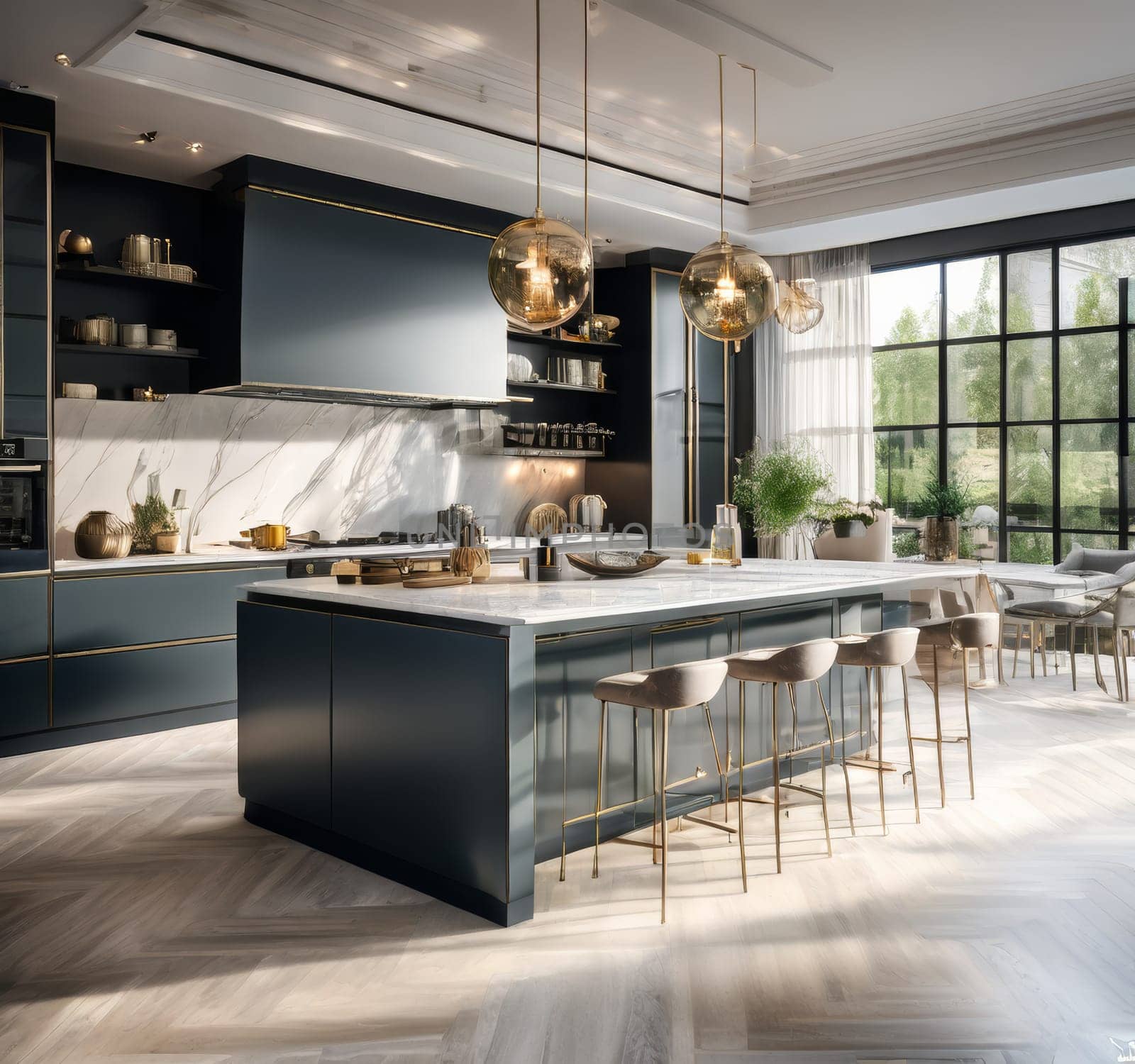 Interior design of modern luxurious kitchen by fascinadora