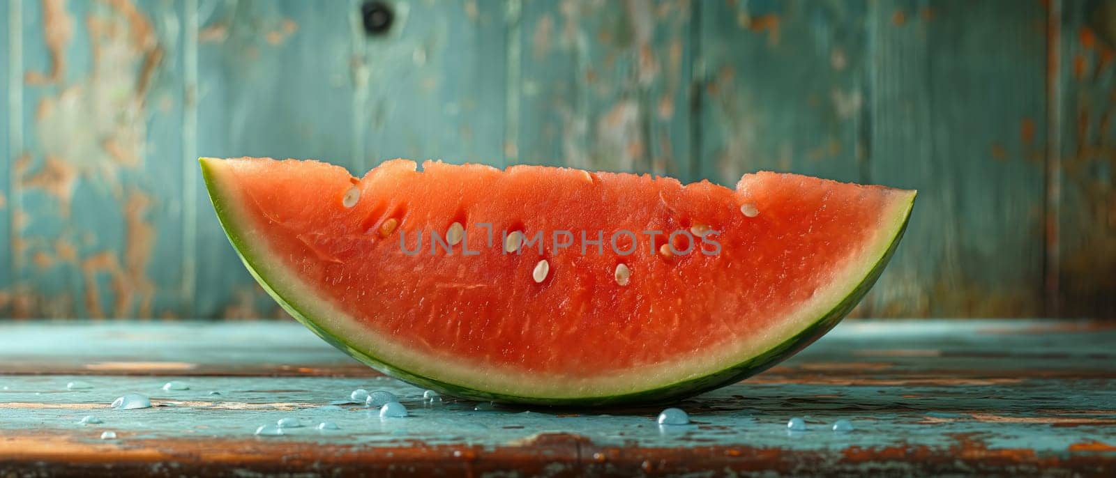 Ripe juicy watermelon on a texture background. by Fischeron