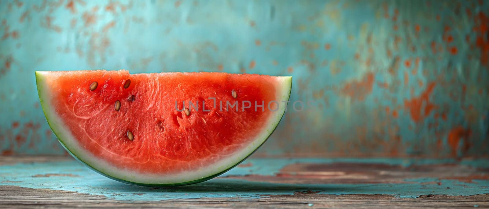 Ripe juicy watermelon on a texture background. by Fischeron