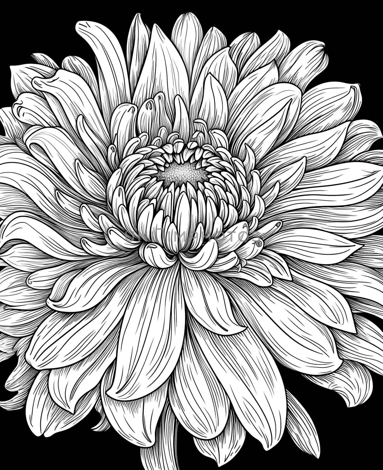 Coloring book, floral background, flowers on a white background. Selective soft focus.