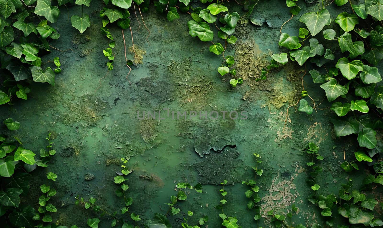 Green texture background with green leaves. by Fischeron