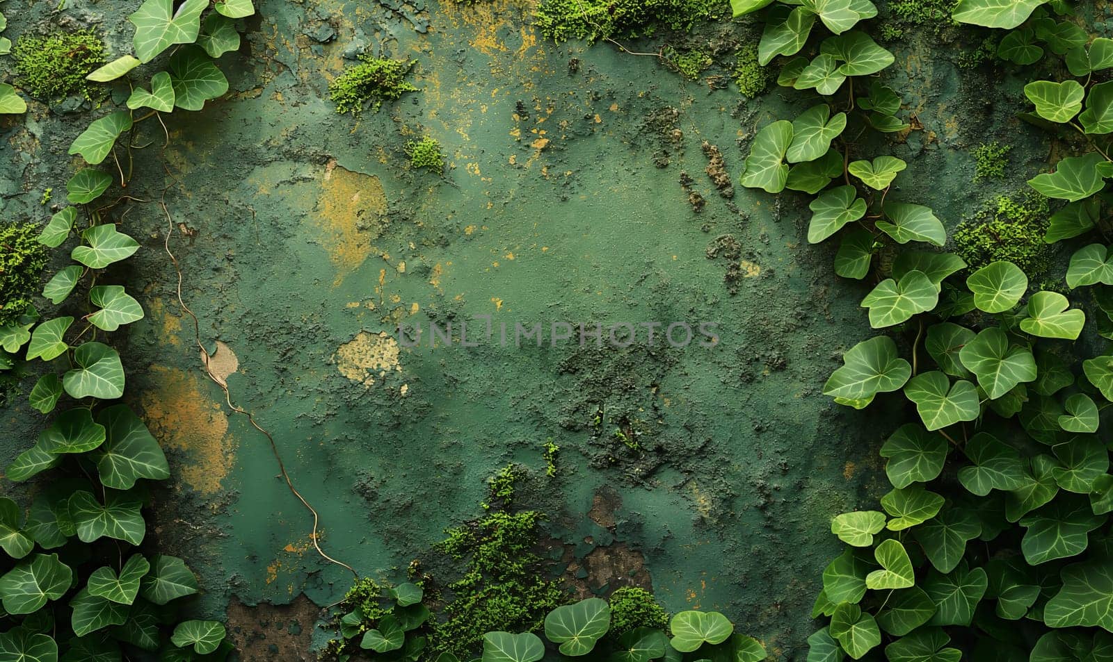 Green texture background with green leaves. by Fischeron