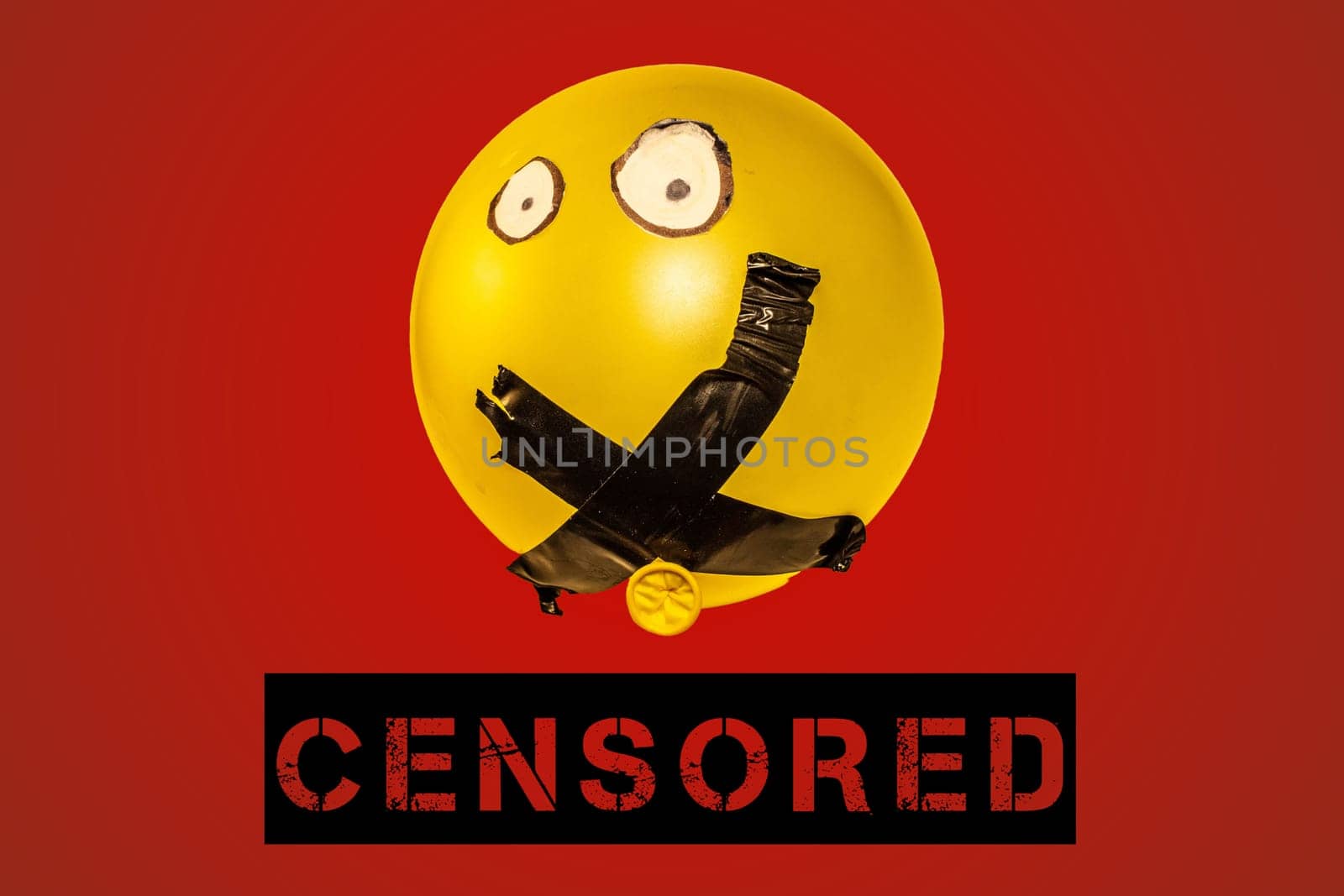 Silenced Expression. Censored Balloon. Freedom of speech by DakotaBOldeman