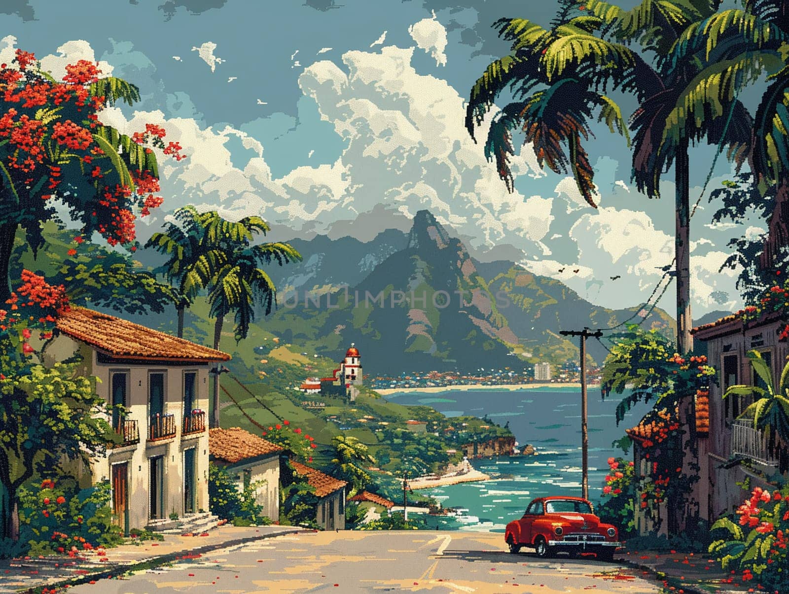 Pixelated Versions of Vintage Travel Posters Destinations blur into nostalgic pixels by Benzoix
