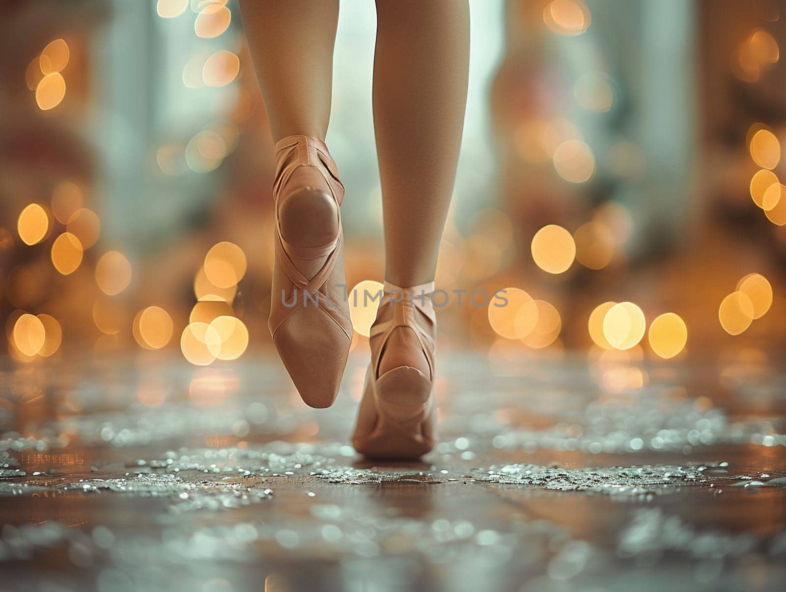 Ballet dancer's feet on pointe, representing discipline and grace in dance