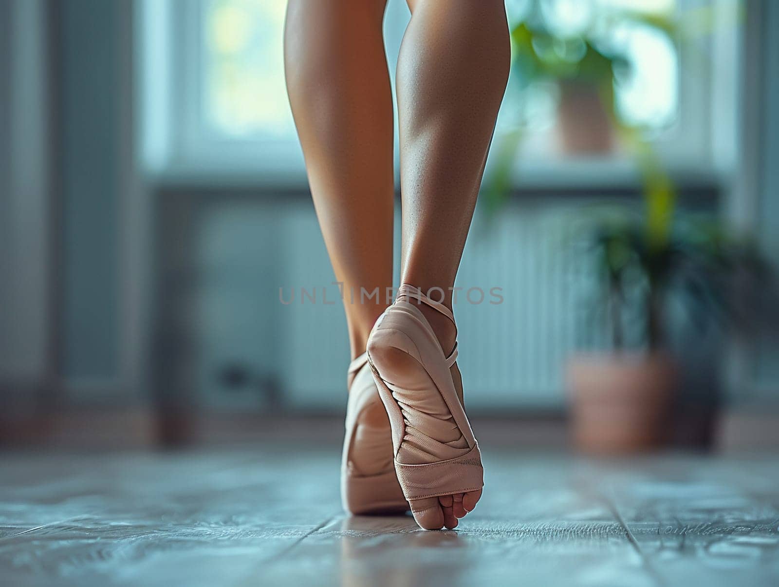 Ballet dancers feet on pointe by Benzoix