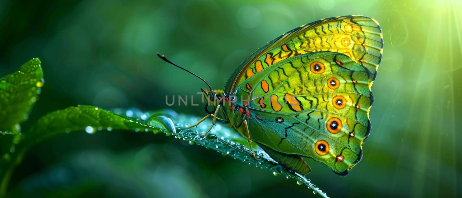 Macro shot of a butterfly emerging from a chrysalis, representing transformation and renewal