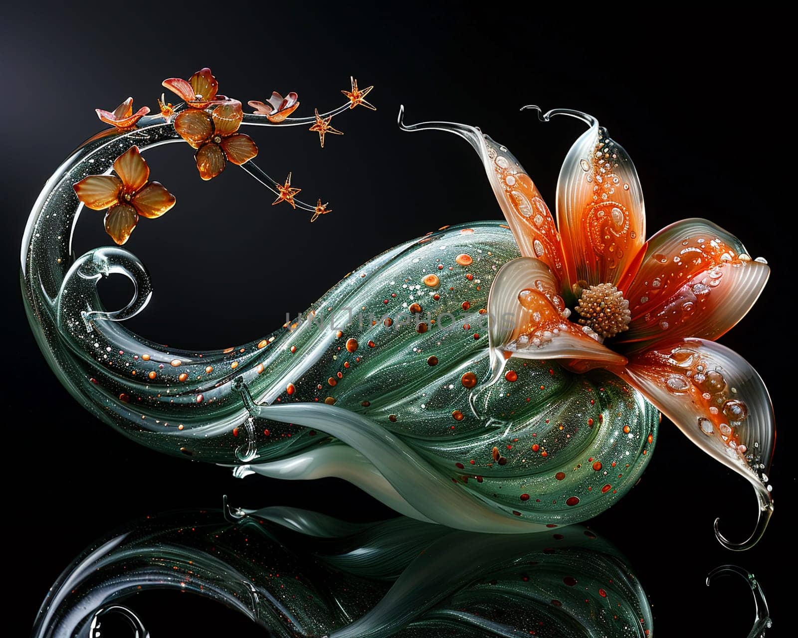 Artisan blowing glass, capturing the beauty and fragility of glass art