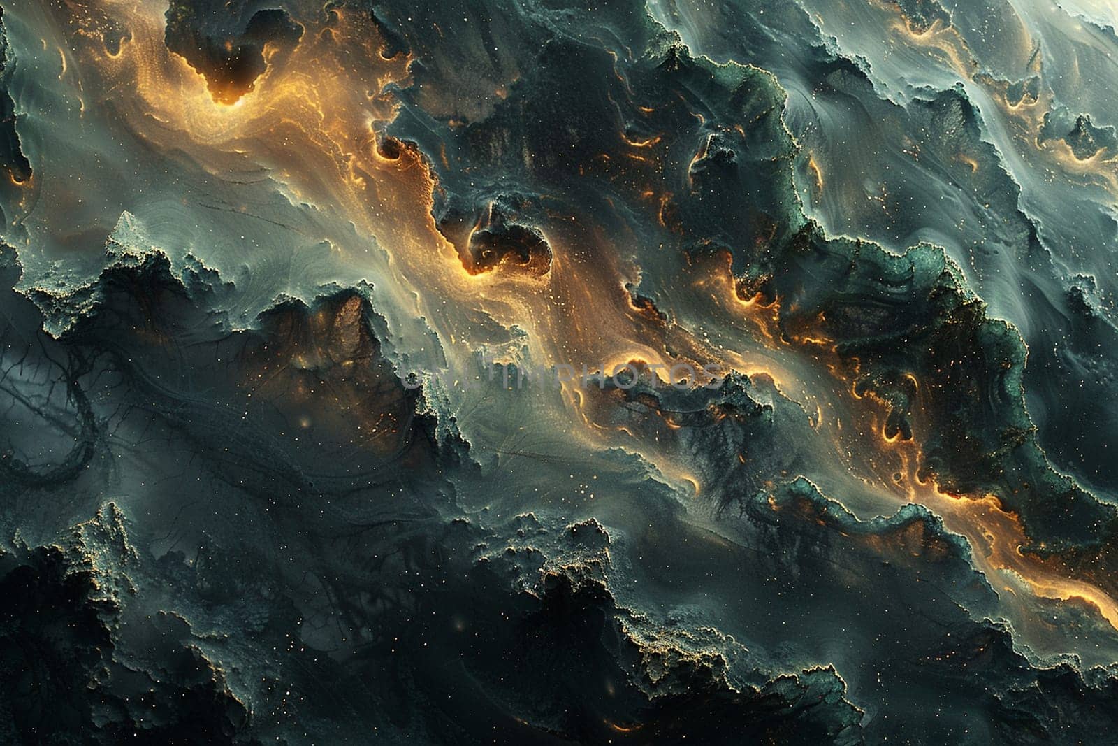 Surface texture illustration of an alien landscape by Benzoix