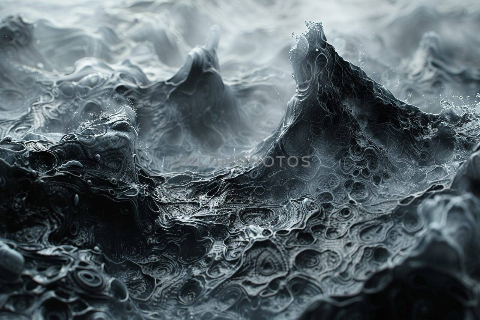 Surface texture illustration of an alien landscape, opening a tactile experience with detailed stock illustrations.