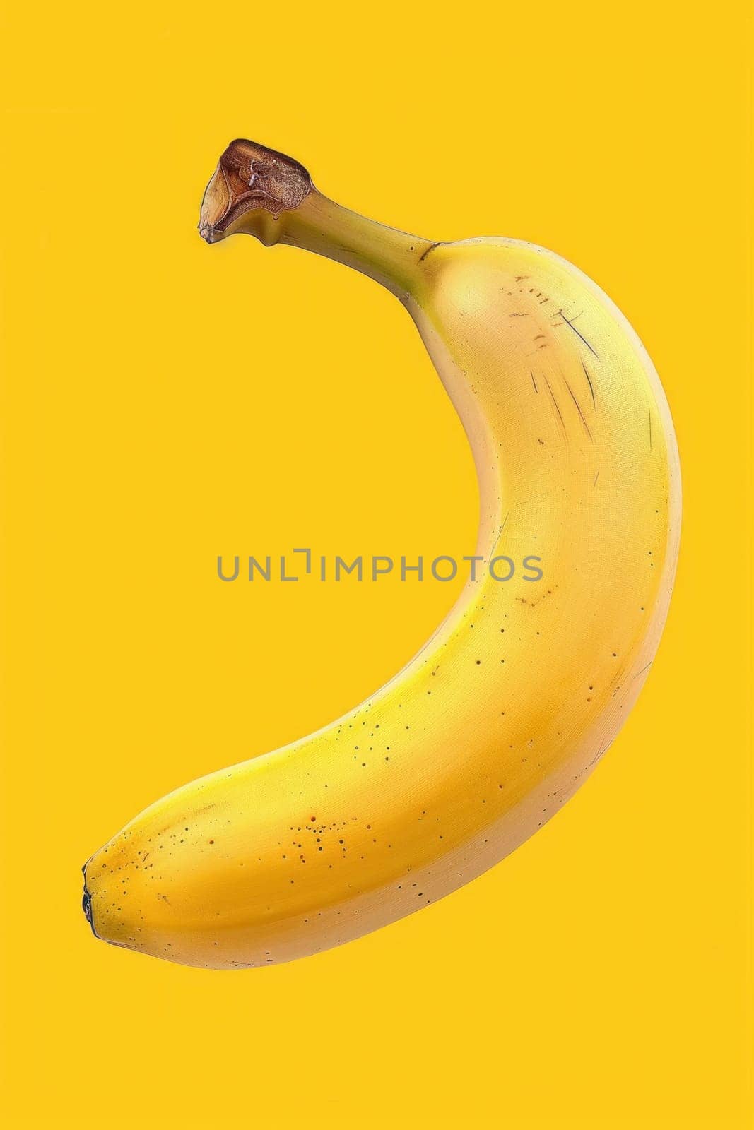 A banana with brown spots on it.