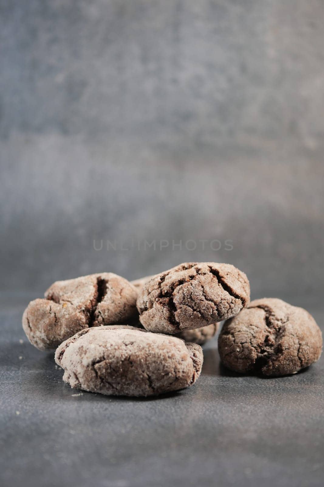 chocolate sweet cookies black background by towfiq007