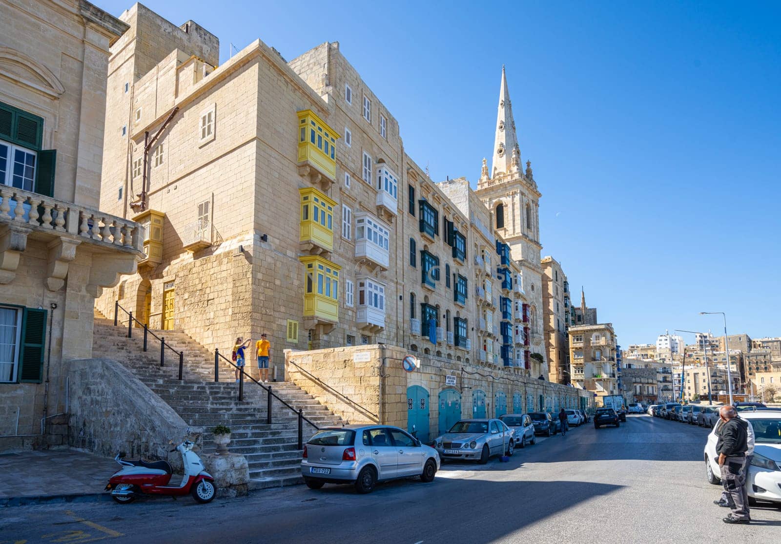 typical wooden balconies in Valletta, Malta by sergiodv