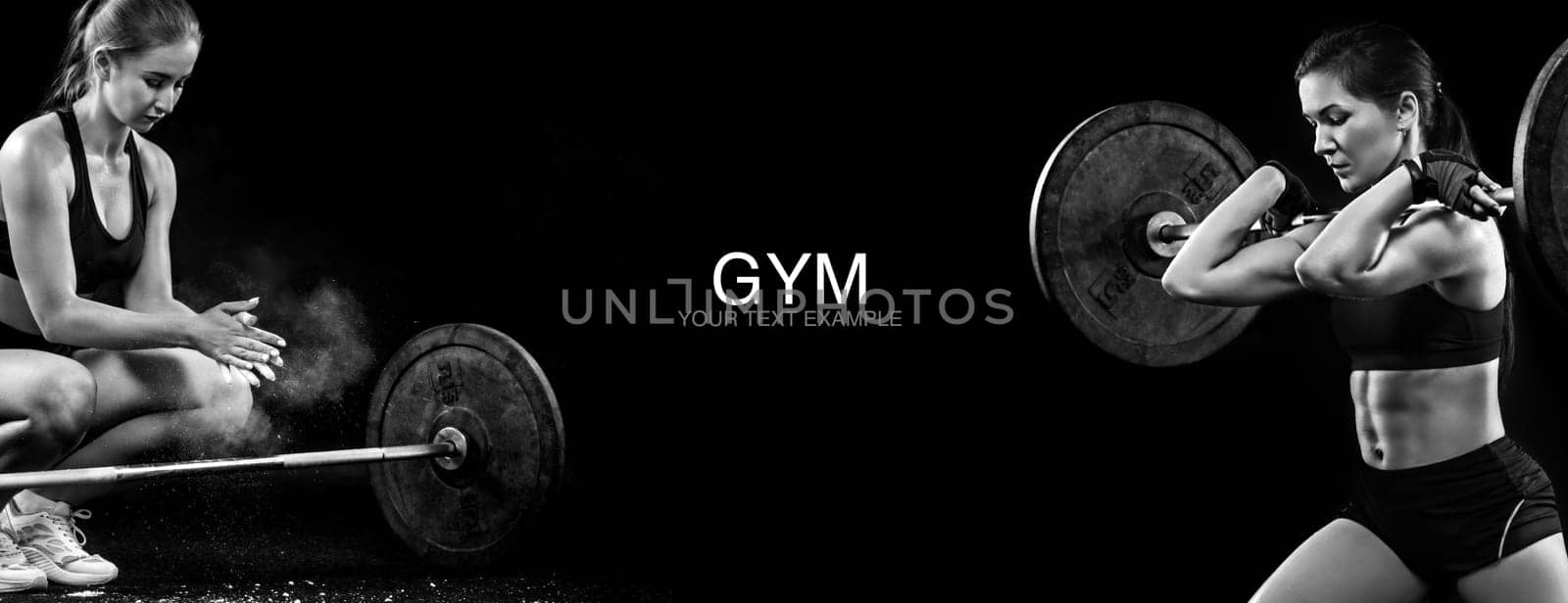 Portrait of a fit and muscular woman doing intense core workout with kettlebell in gym. Female exercising at gym.