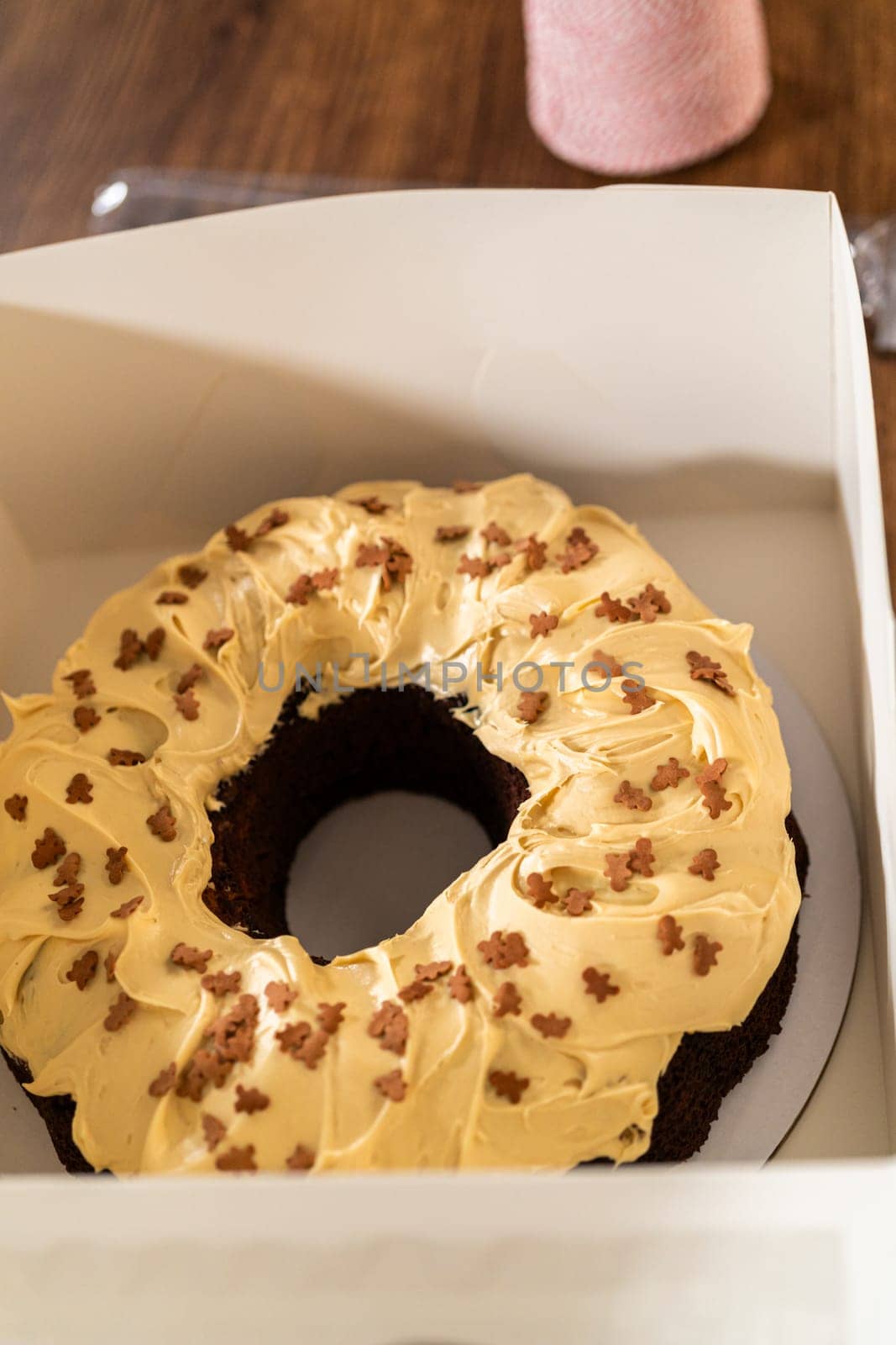 Baking Gingerbread Bundt Cake with Caramel Frosting Ingredients by arinahabich
