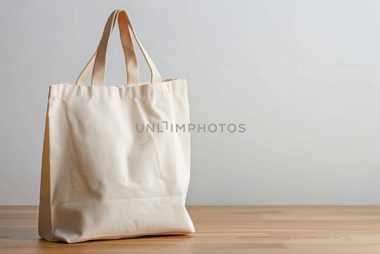 Cotton grocery tote bag with fresh vegetables, fruits, ai generated