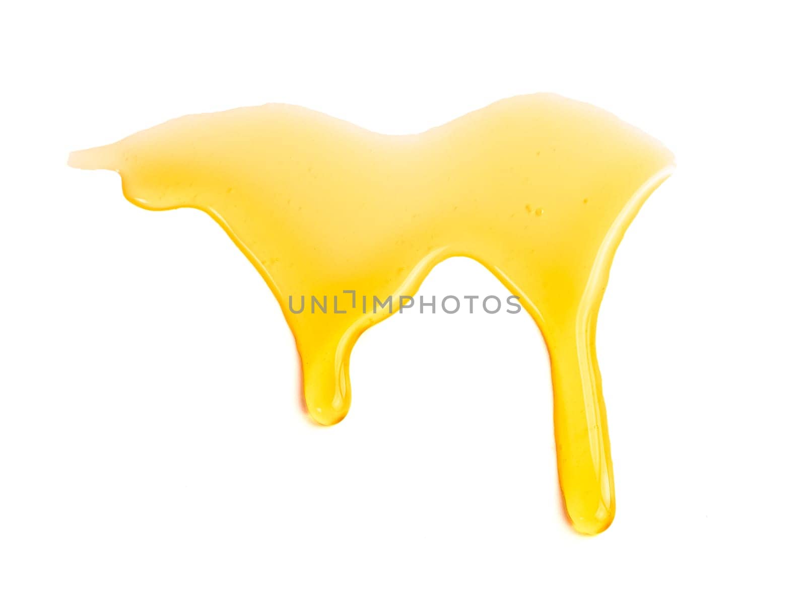 Honey isolated. Flow down honey isolated on white background with clipping path.