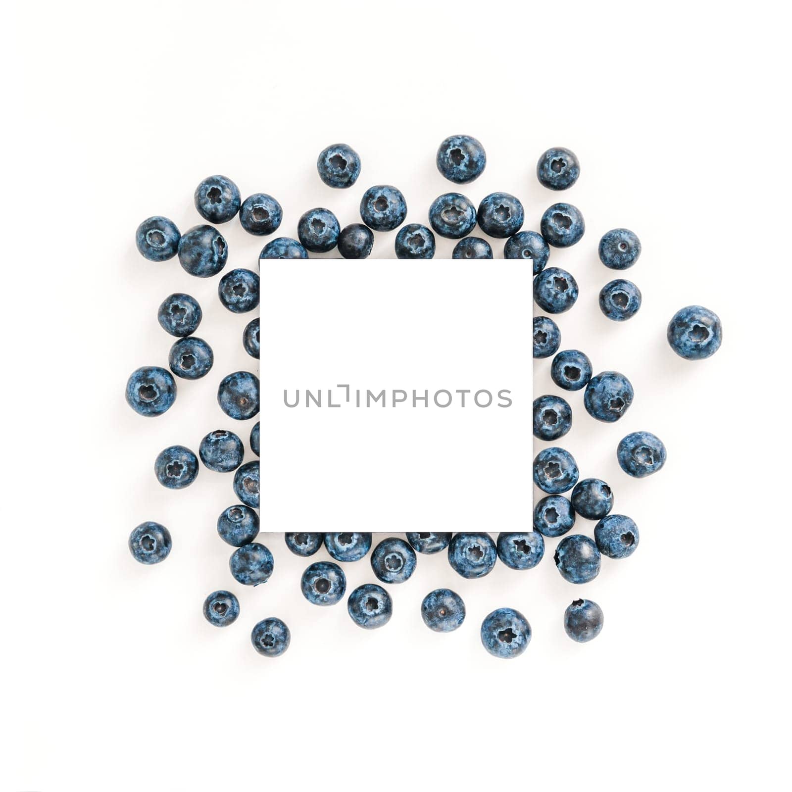Blueberry isolated on white with white circle by fascinadora