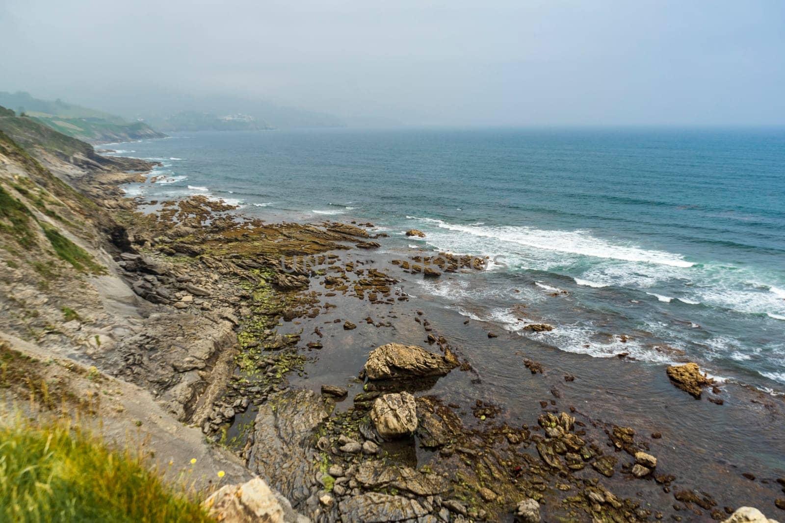 Atlantic rocky coast before a storm