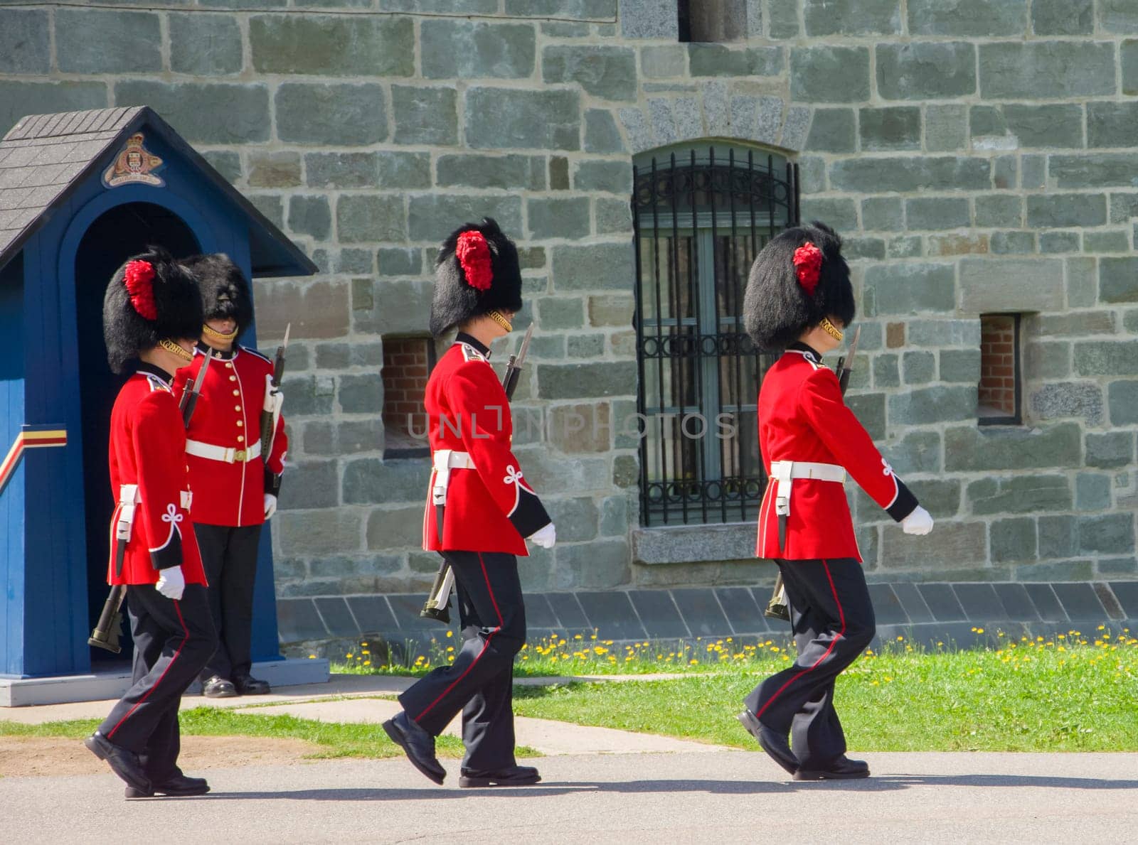QUEBEC, CANADA - AUGUST 20, 2014: The members of the Canadian Royal 22nd Regiment by Godi