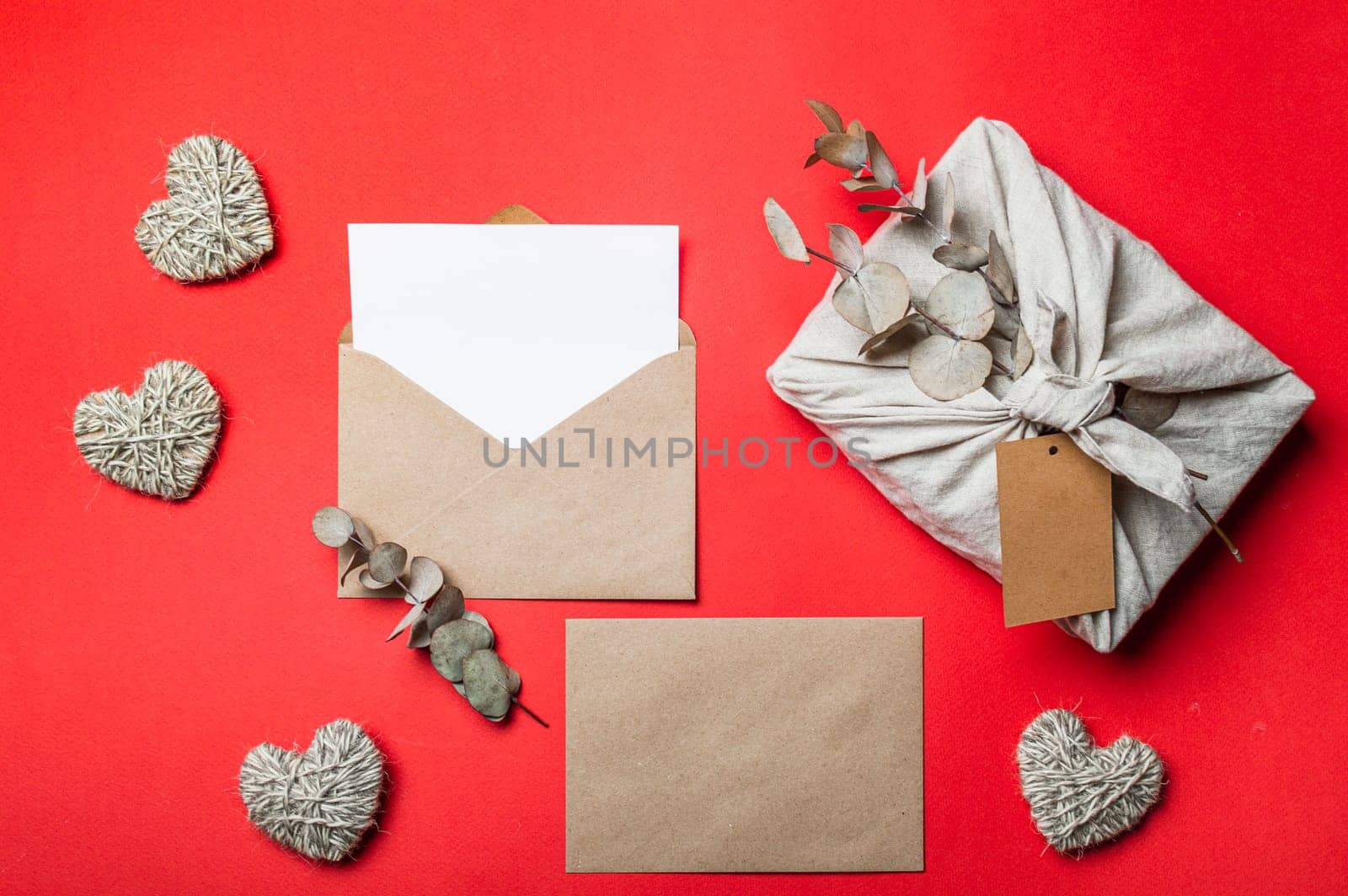 Zero waste Valentine's Day concept, mock up by fascinadora