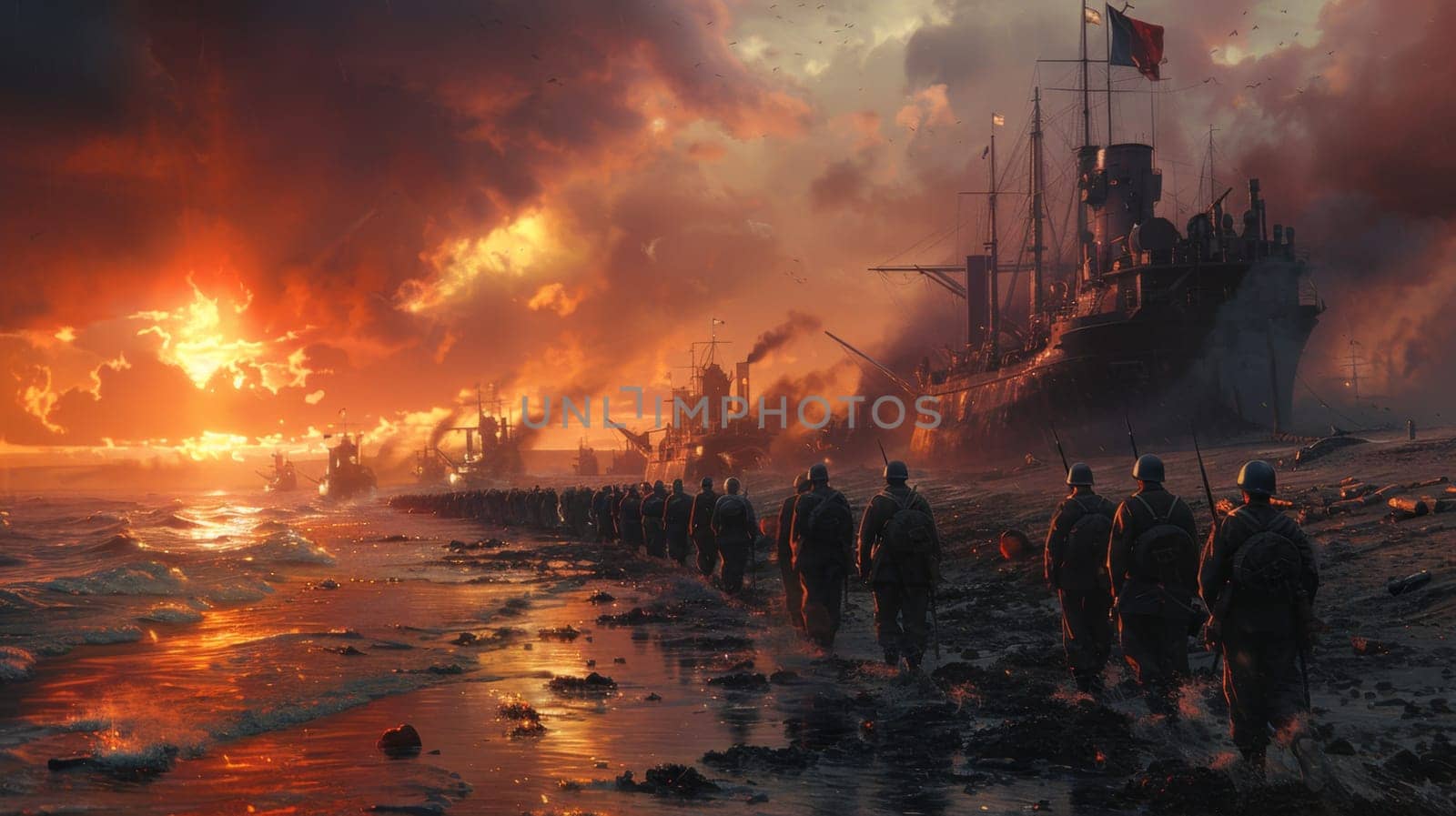 The anniversary of the Allied landings in Normandy. The landing of the Allied troops. Military actions by Lobachad