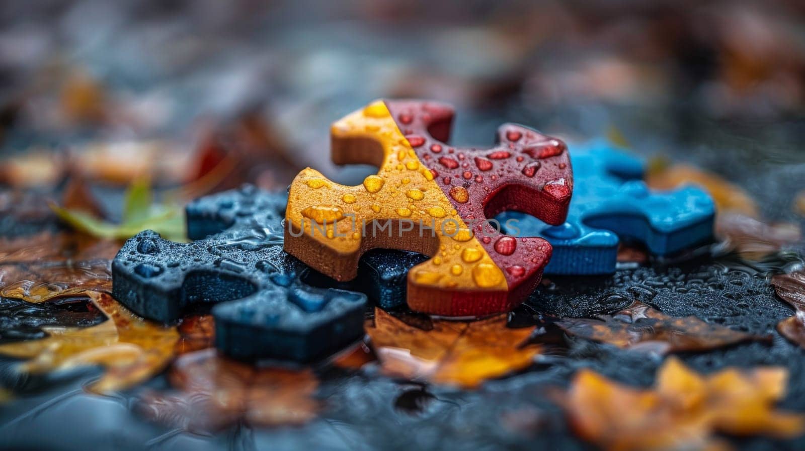 A multi-colored puzzle. Autism Recognition Day. The Art of Studying Autism by Lobachad