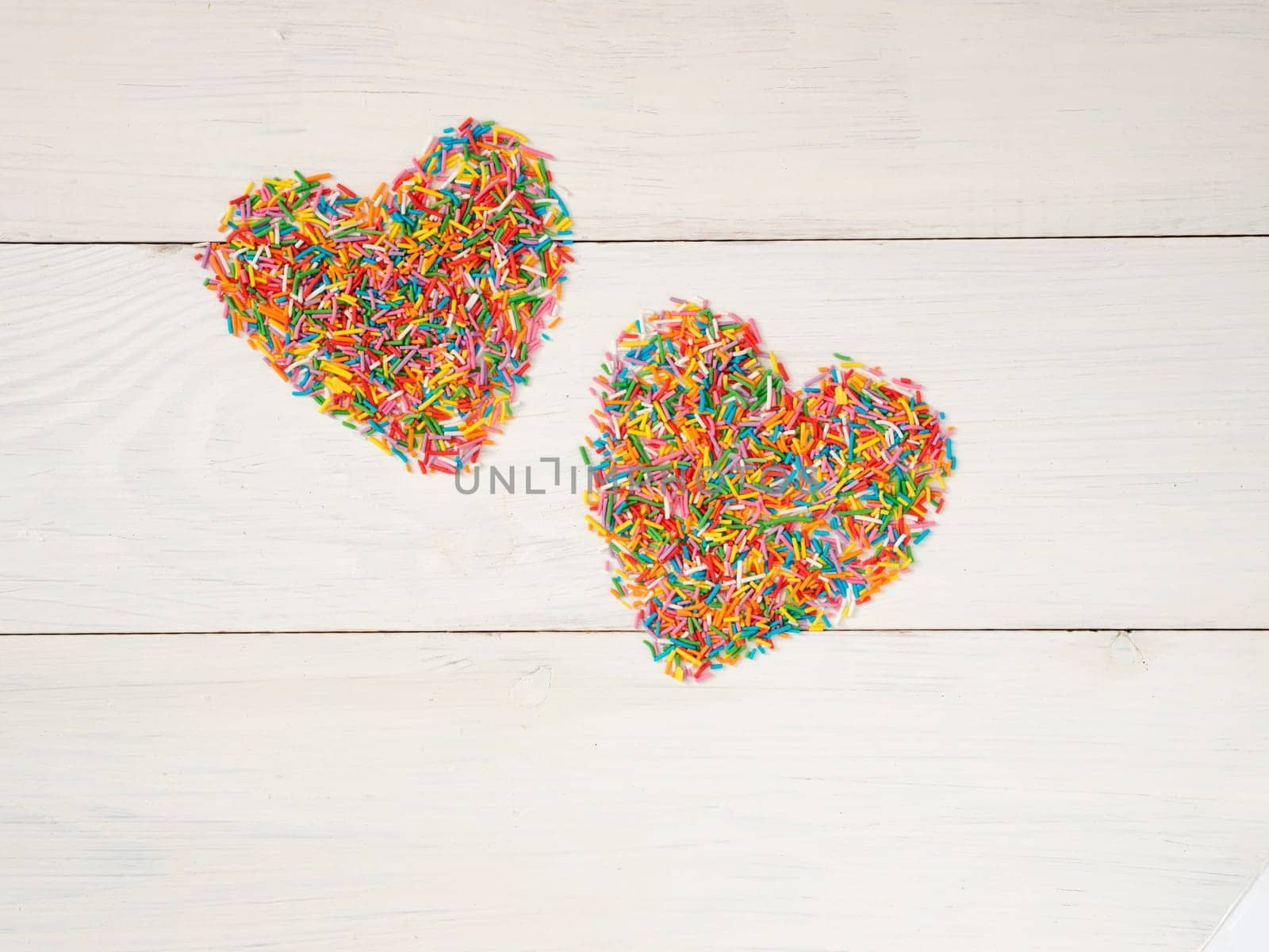 heart-shape from candy confetti by fascinadora