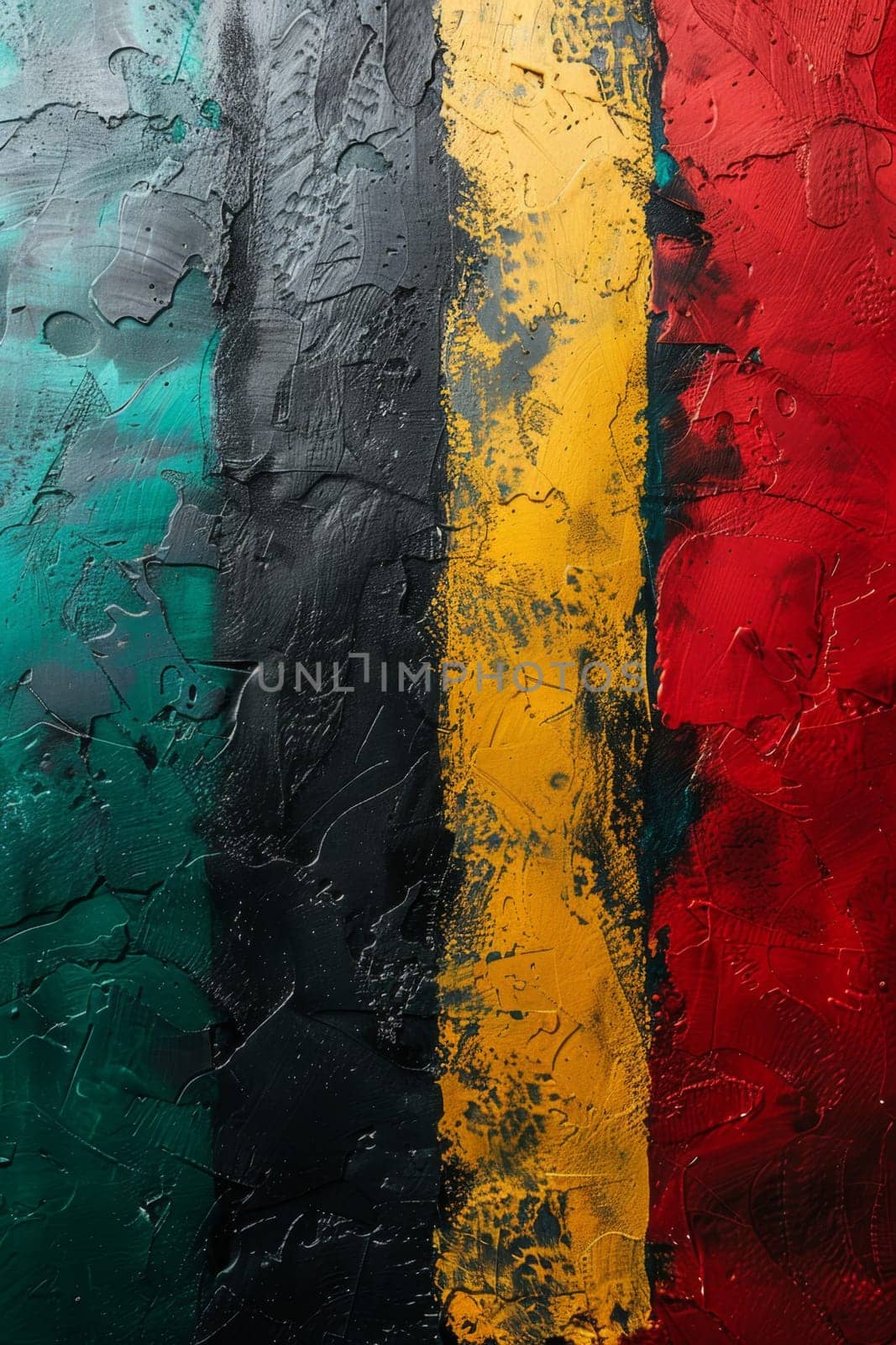 Background in African colors, yellow, green, red and black . Background symbolizing the abolition of slavery in the USA by Lobachad