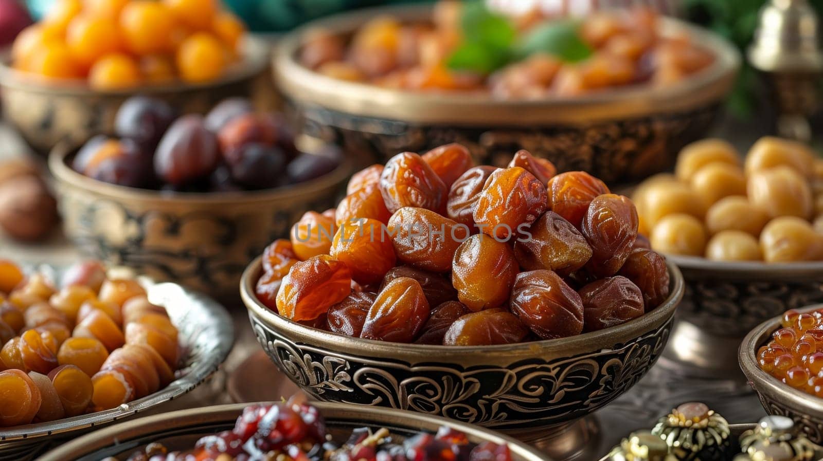 Traditional Middle Eastern food of Arabic cuisine for the Eid al adha holiday.