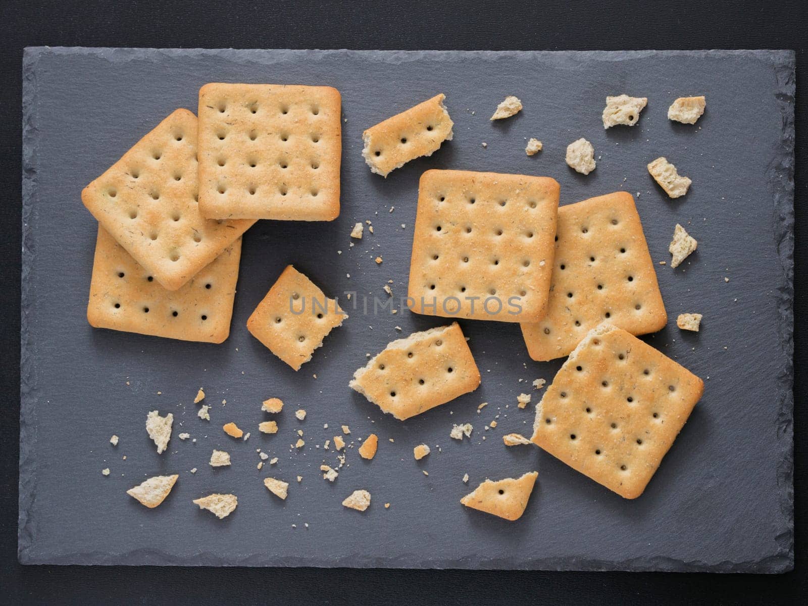 Square salt crackers by fascinadora