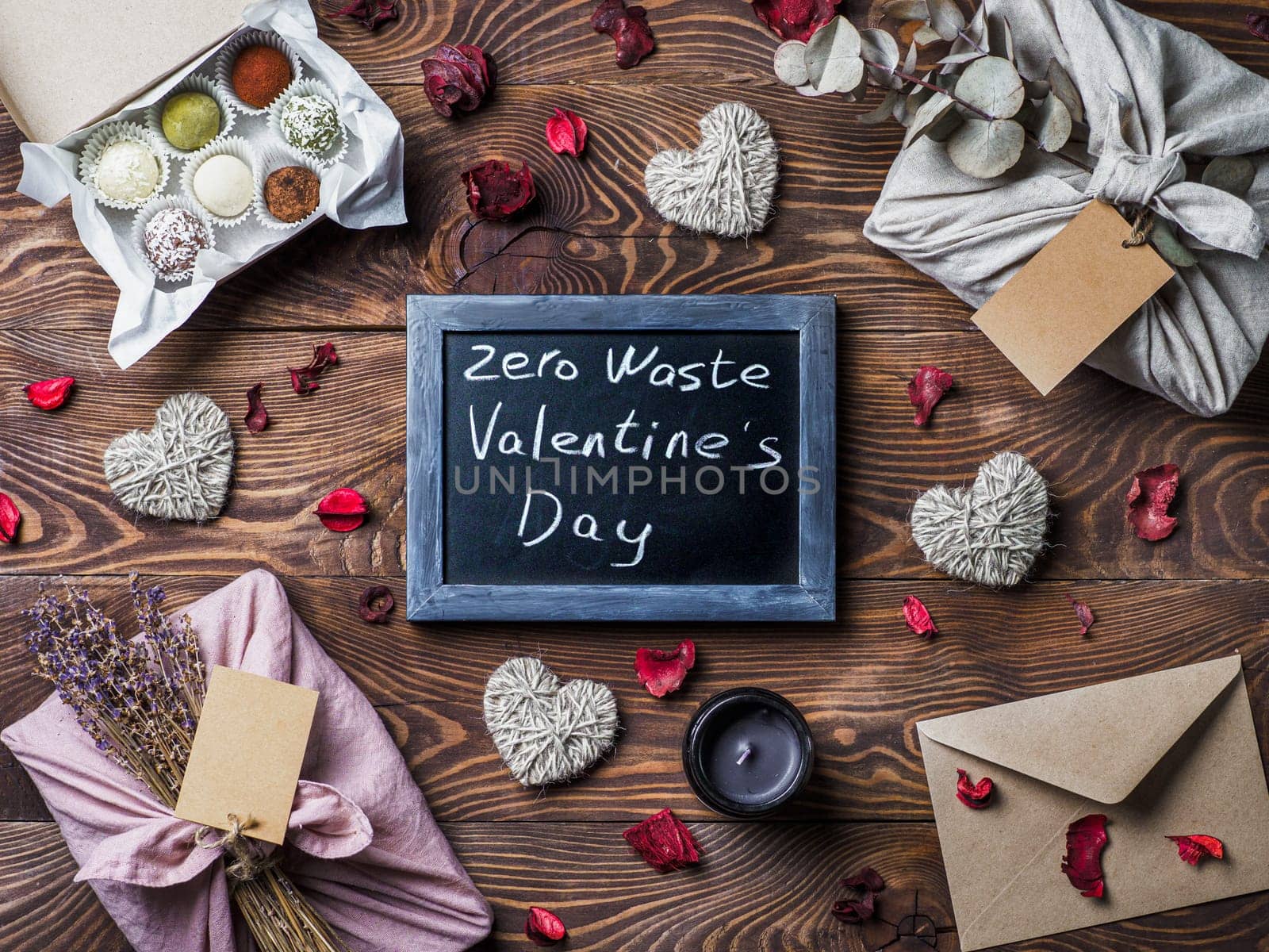 Zero waste Valentine's Day concept, copy space by fascinadora