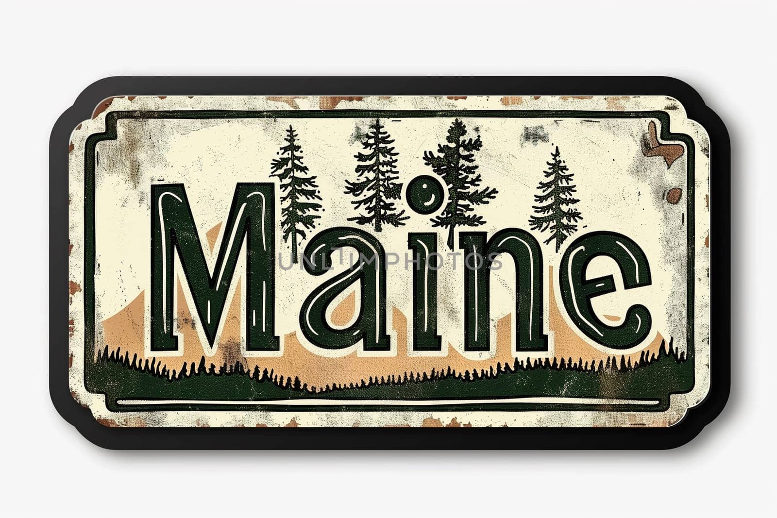 Maine Sign With Trees in Background by Sd28DimoN_1976