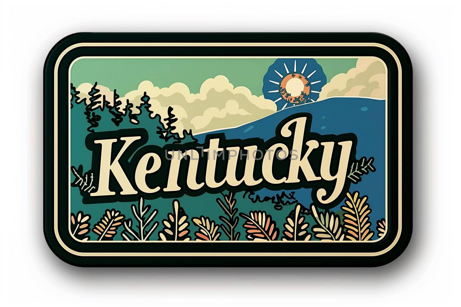 A Kentucky sign prominently featuring the word Kentucky on it.